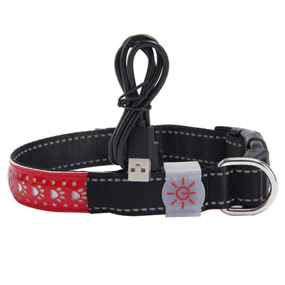 LED Glow Pet Collar with Light-Up Features