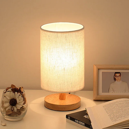 Nordic Glow Wood Table Lamp